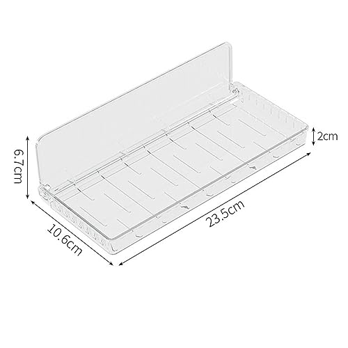 Opvouwbare Wall Mount Organizer, Plastic Heldere Acryl Plank, Geen Boring Hang Muren Zelfklevende Rack, Waterdichte Opvouwbare Shelves voor Badkamer, Keuken(L) 3