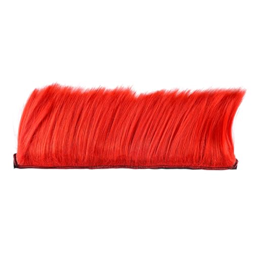 Helm Mohawk Pruiken Motorfiets Synthetische pruiken Zelfklevende Mohawk voor Motorfiets Helm Rood