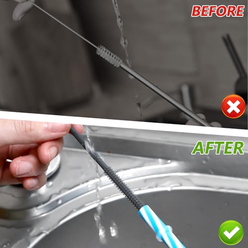 2 stuks Siliconen Flesborstel, Straw Cleaner Set, Extra Lange Dubbelzijdige Zachte Siliconen Borstel voor babyflessen, Waterflessen, Thermos, Sportflesjes, Warmtebestendig, Hangen 4