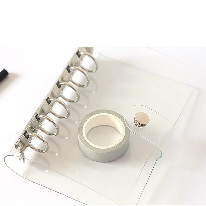 A7 Standaard 6 gaten Clear Binder Covers, PVC Notitieboek Ronde Ring Binder Cover Protector Losse Bladfolder voor DIY Reizen Fotoalbum Persoonlijke Organisators Scrapbooking (A7 (150*125mm)) 5