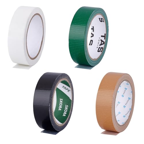 4 rolstoffen plakband, 3 cm, voor reparaties, matten,reedschap, apparatuur, knopselprojecten, 20 m/rol