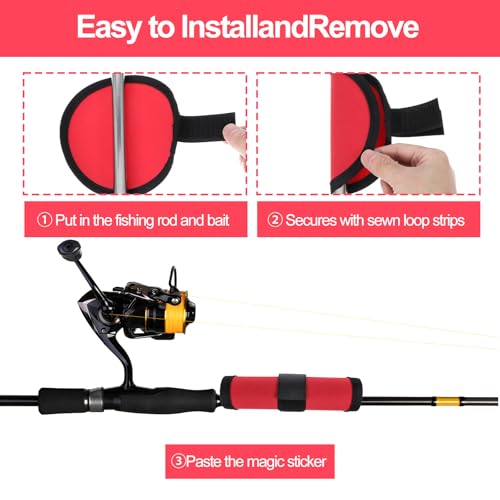 Vissen kunstaas covers, 15 cm visstok pantser lokken wrap vishaak dekking hengel mouwen aas afgeschermde opslag beschermer bescherming om vissers veilig te houden voor hengel, 4 Pack 5