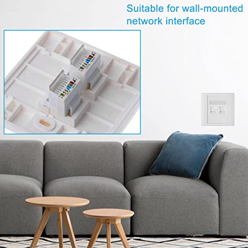 RJ45 Cat6 Keystone Jack, 10PCS Ethernet Wall Jack Inline Coupler Cat6 Network Coupling Cat5/5e/6 Compatibel - Cat6 Network Coupling 4