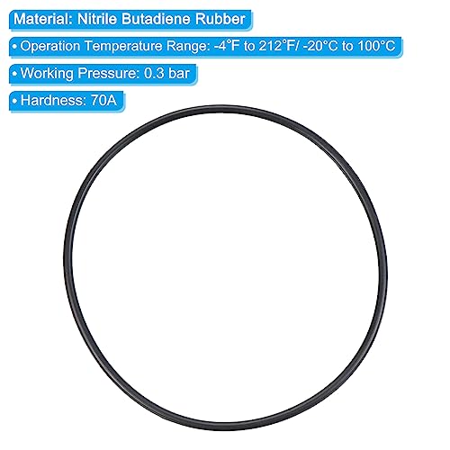 Nitril Rubber O-ring 70mm OD 66mm ID 2mm Breedte, 5st Metrische Afdichtingen voor Hydraulische Kraan Automotive Bouw Reparatie Zwart 4
