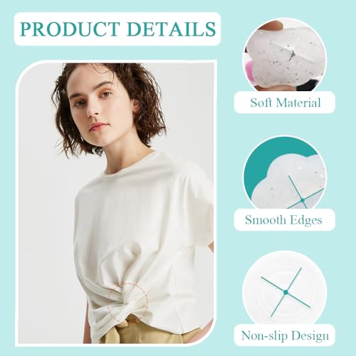 12 stuks cinchclips voor dameskleding, 2 maten, modieuze onzichtbare rugklemmen, siliconen verborgen hemdcincher voor losse shirts, juren, klein accessoires (6 kleuren) 5