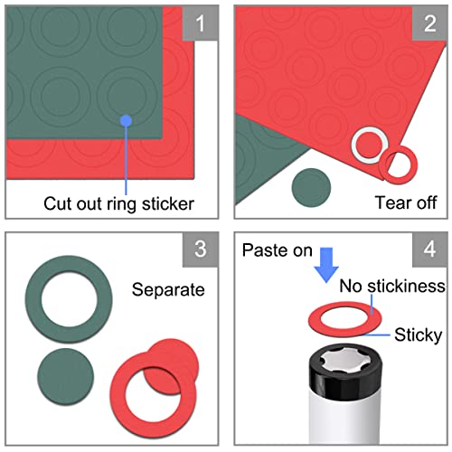 18650 Lithium accu-isolatoren ringen Holle papierblok elektrische isolatiering Zelfklevende Karton Sticker, 200 stuks Batterij Accessoires(zonder Batterij), Rood + Groen 4