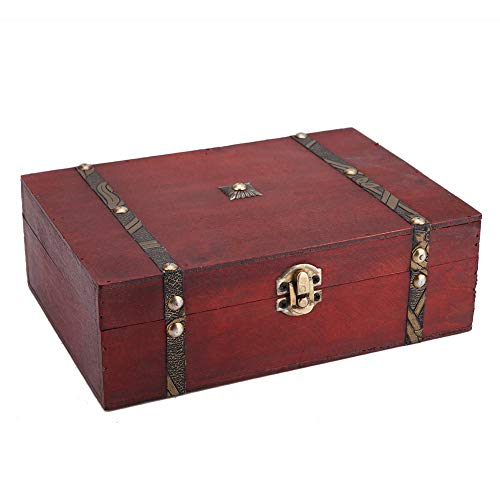 Kleine houten doos Decoratieve Cigar Heren sieraden Kee, sieraden Accessoires Vintage houten sieraden opslag doos Retro antiek levende goederen Organisator Cadeaubon