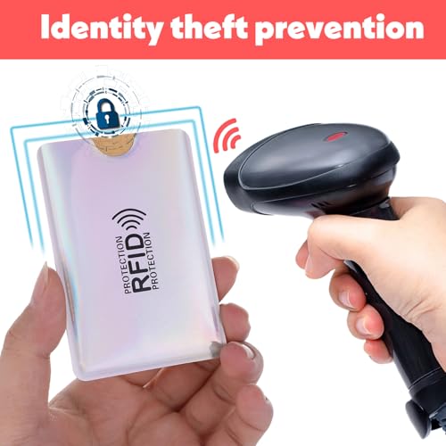 9 Pack RFID-blokkades, 9 kleuren RFID-blokkering, creditcardcase, RFID Kaarthouder Portemonnee Identiteitsdiefstal bescherming Preventie voor vrouwen en, Multicolour, Minimalistisch met gekleurde