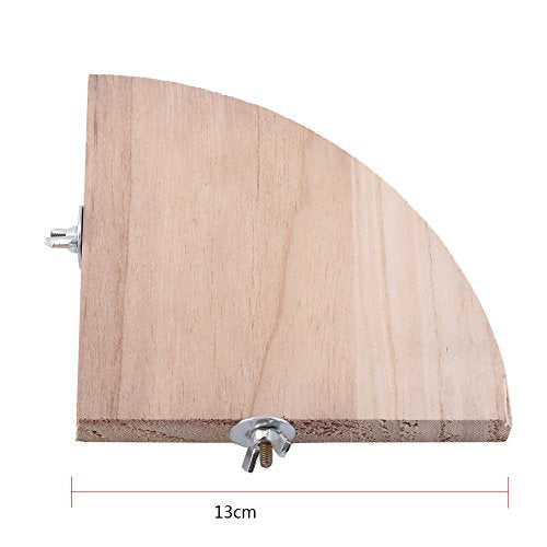 Wellettich Seat Board, Hamster Accessoires, Rat Accessoires voor kooi, Bird Seating Board, Bird Perch Stand Platform, Parrot Platform, Bird Cage, Barsch Stand Platform Ahout, Fan Shape, Parrot 4