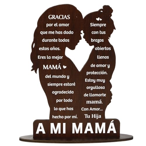 Cadeau voor Moederdag, Spaanse houten tafel, 23 x 15,5 cm