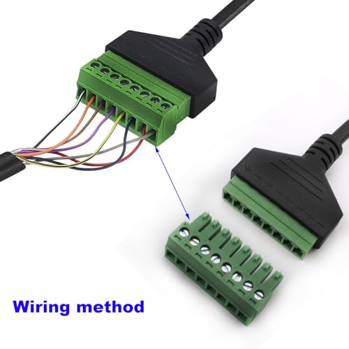 RJ45 Schroef Terminal, Solder Gratis Plug RJ45, RJ45 Ethernet 8P8C Plug to 8 Pin Extender Adapter voor AV CCTV DVR Cat6 Cat5 Inline Coupler (30cm gebogen Upward) 4