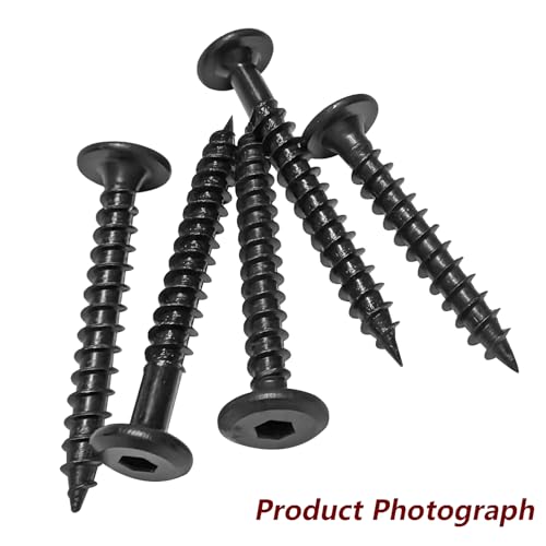 Verpakking van 20 Self Tapping Schroeven, Hex Socket Head Schroeven, M6*50mm Flat Head Schroeven, Meubilair Aansluiting Schroeven, Zwart 5
