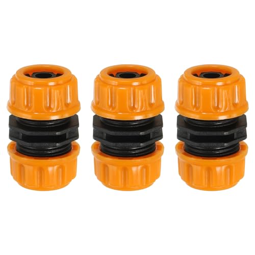 1/2" slang Reparatie Connector Extender, 3 stuks Plastic tuinslang Reparatie Waterslang Connectoren Leakproof Design, Marigold