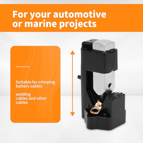 Hammer Crimping Tlier, Kabel Crimping Tliers Lug Crimping Tangs 8 tot 4/0 Gauge Iron Steel Electroplating voor Battery Lassen Kabels 3
