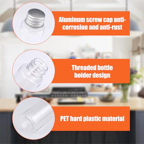 18 stuks testbuizen met schroefdop, 50ml testbuizen, kunststof testbuizen met schroefsluiting, bloemtestbuizen, geschikt voor bloemen, snoep, vloeistoffen 3