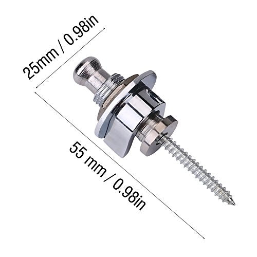 2sts Guitar Strap Locks, Guitar Strap Buttons Anti-Skid Straplocks Elektrische akoestische gitaar Bass Strap Locks 5