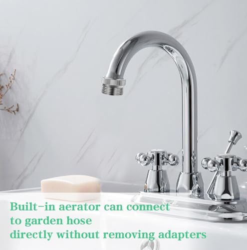 Metalen Faucet Adapter, Faucet Adapter, Waterkraan Adapter Set voor het aansluiten van tuinslang, (2×2.8cm, 1.2×2.2cm) Tap Adapter voor Keuken, Badkamer, Aanrecht 3