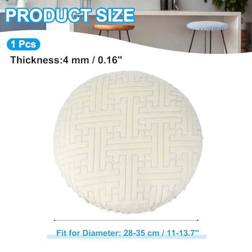 Krukhoes Ronde Elastische Bar Krukhoes Wasbare Kruk Kussen Hoes Stretch Bar Stoel Hoes voor 11-14 Inch Stoelen, Beige