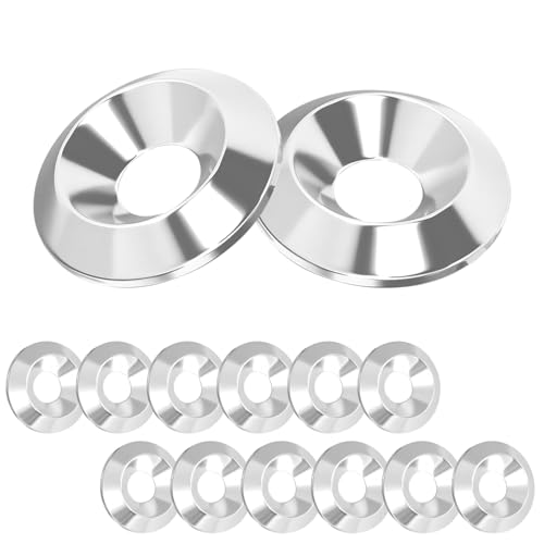 Verpakking van 20 verzonken ringen Roestvrij stalen ringen Countersunk Head ringen M6 x 15 mm Decoratieve ringen voor verzonken schroeven