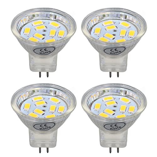 4 stuks Lamp Double Pin Lampen voor Spotlight Landscape Lamp Lamp Bulb Home voor Spot Base voor Spot Lamp Solar Spotlights Mr11 Lamp Spotlights (Warm Wit)