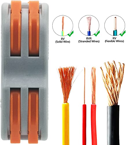 Automatische Terminal Terminals, Quick Cable Connector, Lever Nut, Assortiment geleiders, Compact Wire Connectors SPL-2 (15 PCS)