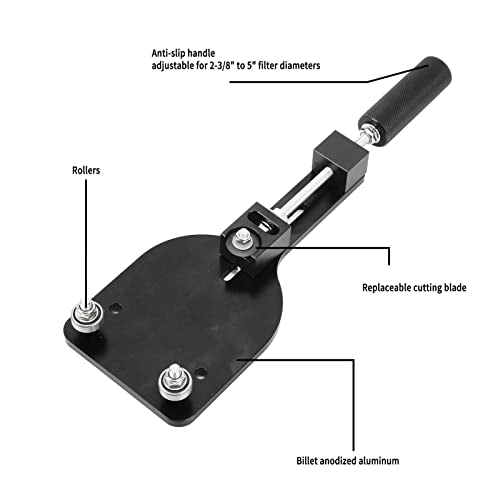 Oliefiltersnijder, Zinklegering Hoog rendement 77750 Gemakkelijk te bedienen voor 2‐3/8 inch tot 5 inch filter snijbereik (zwart) 3