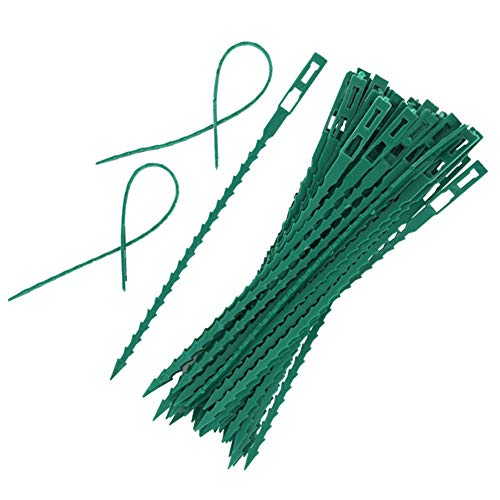Plantenbanden verstelbaar Groen Plastic Kabel Ties Planting Wire Plant Clips - 50 stuks 3
