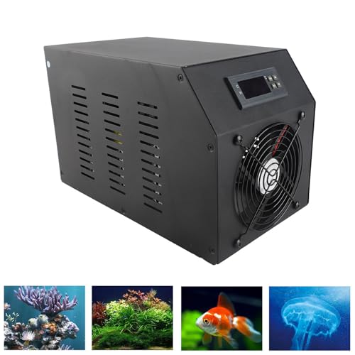 Watertank koelsysteem, watertank koeler, 1/4 pk, waterkoeler met pomp en slang, 16 gal, 60 liter, waterkoelingssysteem voor koraalvissen, garnalen, hydroponische tank (EU-plug