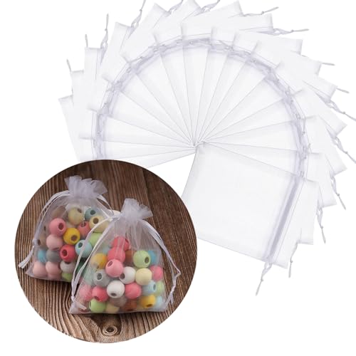 100 stuks Organza Tassen voor huwelijksgeschenktassen 9 x 12 cm