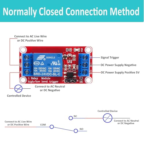 10 st One Channel Relay Module 24V, 1 Channel Relay Module met Optocoupler, High of Low Level Trigger Uitbreiding Board Relay Switch voor Raspberry Pi Arduino Board