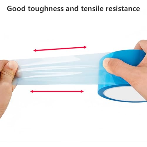 2 Rolls 15mm x 50m Hoge temperatuur PET kleefband, Blue Isolatie Tape voor Elektronica, Circuit Boards, DIY Ambacht 3