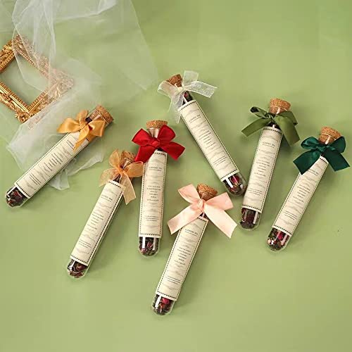 Verpakking van 100 Pearl Bows, Kleine Linten met Transparante Elastische Band, Gift Ribbon, Satin Bow voor Cadeau Wrapping, Bruiloft, Parfum Fles, Fles Decoratie (Goud)