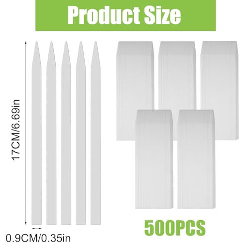 500 stuks Parfumteststrookjes, 17 cm X 0,9 cm Essentiële Olietestpapier, Rechthoekig Verdikingsschrijfbaar Parfumtestpapier voor parfums, etherische oliën, diffusers, geuren, Etc (Wit)