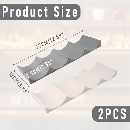Flessenhouders, 2 stuks Flessenrek, Koelkast, Non-Slip Koelkast Flessenhouder, Stapelbare Koelkast Organisator, Flessen Koelkast, Flessenrek voor Keuken, Pannenkast