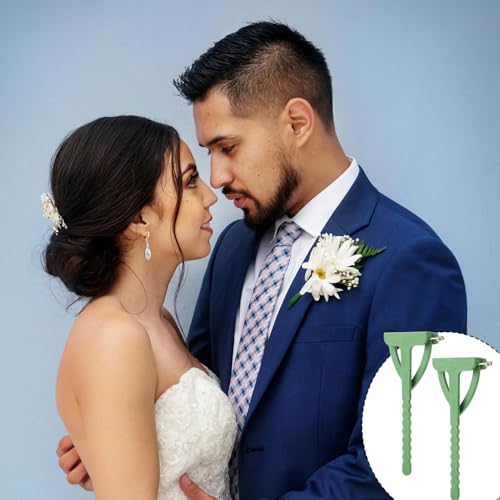 20 Pc Corsage Pins voor mannen, T-Shaped Corsage Pin Plastic Safety Clip Flower Brooch Corsage Supplies voor DIY bruiloft Decoratie Bruidegom Essentials Accessoires 5