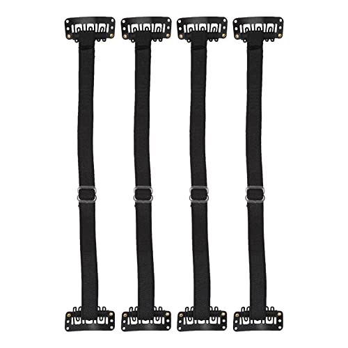 4PCS Gezicht Lift Band met haarclip, Gezicht Lift Tape Band Verstelbare Elastische Gezicht Lift Belt Oog rimpel Verwijdering Belt Facelift Patch Bands voor Gezicht Lift (Zwart) 4