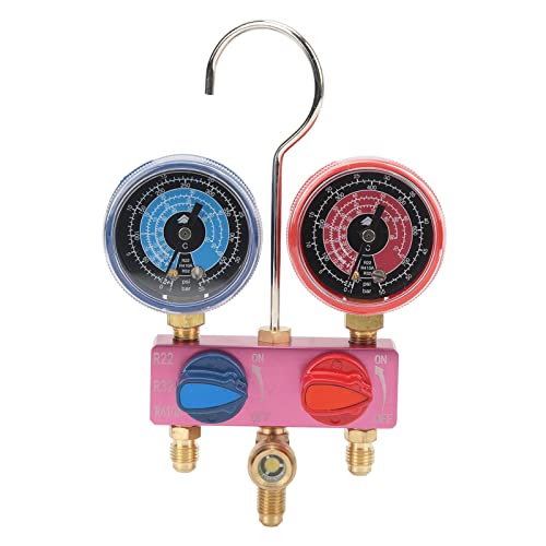 Mini G1/4 metalen knoop Kenmerkende drukmeter met PTPE pakkingzegel voor R22 R32 R410A Koelmiddel