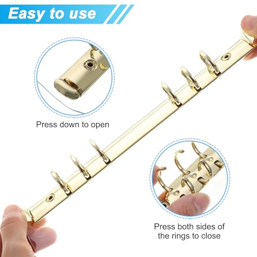 A7 Transparante Ring Binder Cover, Zachte PVC Losse Blad Folder Protector, Navulbare Notebook Cover met Snap Button Sluiting en 6 Blue Rings voor DIY Meeting Notebook Folder, Transparant 4