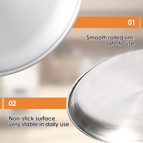 Ronde lade 12 inch metalen ronde fruit tray Zilver roestvrij staal Fruit Nut Bowl Badkamer Tray Kleine decoratieve plaat voor Home Bar Restaurant 5