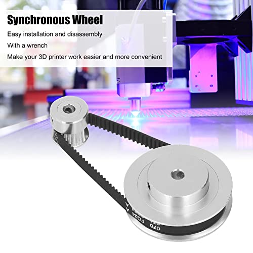 GT2 Synchroon Wiel, 2PCS Synchroon Wiel, Aluminium Timing Belt Disc, Synchroon Wiel 20 60 Tanden, 3D Printer Accessoires (8Mm/, Gereedschappen 5
