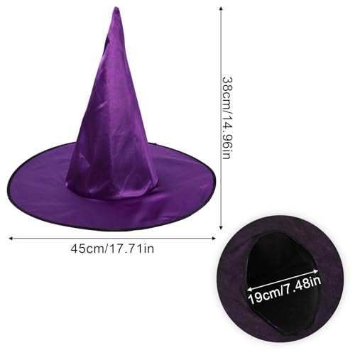 Witch Hat voor kinderen Cosplay Wizard Hat Decoratie Halloween Witch Hats Wizard Kostuum Halloween Party Accessoires (Paars)