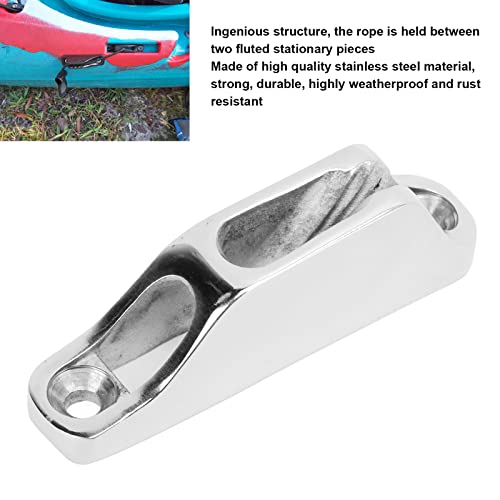 Touw Cleat, Ship Yacht Onderdelen Boot Touw Clam Kleed 18x80mm Hardware Marine Graad 316 Roestvrij stalen boot Kleet voor Ship Kayak Accessoires 4