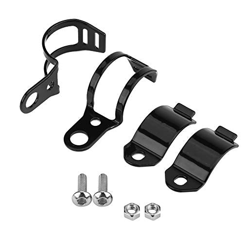 Motorfiets Turn Signal Bracket voor 30-45mm Voorvork Scooter, 1 Paar Motorfiets Aangepaste draaisignaalaankoppelhaak (zwart)