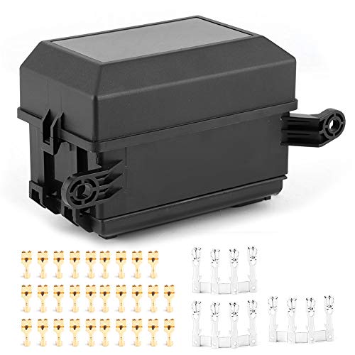 6 Way Fuse Relay Box met Klem, Relay Fuse Socket, 12 V, ABS, Waterdichte Fuse Holder, Plug en Speel Relay Box Block Set voor auto's, Marine voertuigen, Auto's