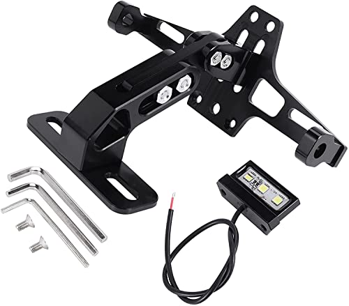 Verstelbare aluminium motorfiets kenteken houder houder cnc frame met led licht verstelbaar voor R25 R3 MT03 MSX 3