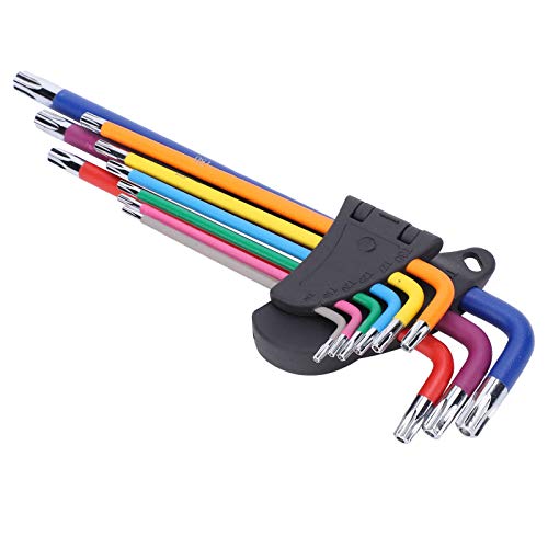 Allen sleutel, 9 PCS Star Hex sleutel set Super Long Multicolor Hex sleutel gereedschap set Repairing Hand Tools, Drive Socket Sets