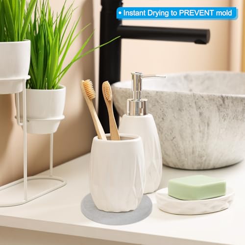 Ronde Diatomeous Earth Coasters 4 Inch5 Pack Water absorberen Diatomeous Earth Coaster, Sneldroge Cup Coaster voor badkamer keuken wasruimte donker grijs 5