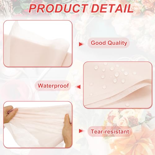 Inpakpapier 60cm, 20st Katoenen inpakpapier voor bloemen boeket, Cadeauverpakking, Valentijnsdag, Afstuderen, Bloemenverpakking, Roze 4