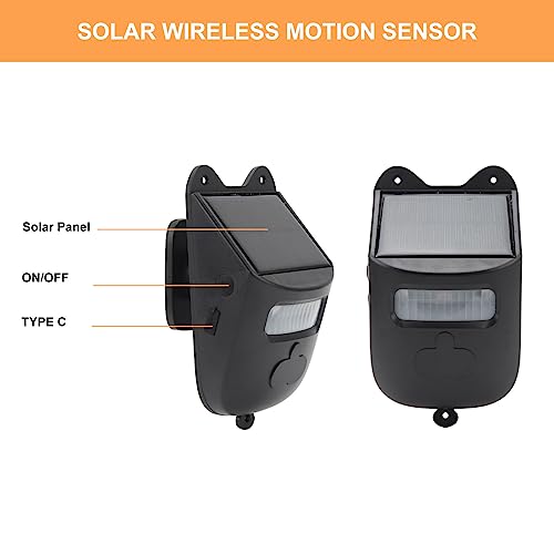 Long Range Solar Wireless Driveway Alarm Outdoor Motion Sensor Detector Beveiligingswaarschuwingssysteem met 1 ontvanger en 2 detector 3
