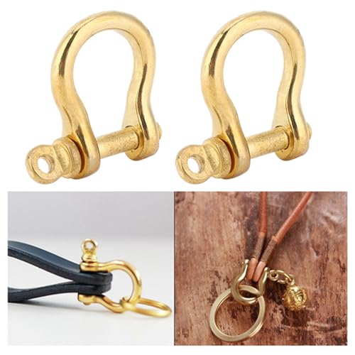 Zeilen, Messing sluiting, Marine 2 Set Anker sluiting Pure Messing U Type Fob Keychain Hook Gold Connection Gesp 10m m
